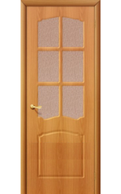 Межкомнатные двери ПВХ , Ламинированные Классика Остекленная Миланский Орех